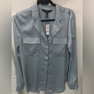 WHBM indigo blue shirt